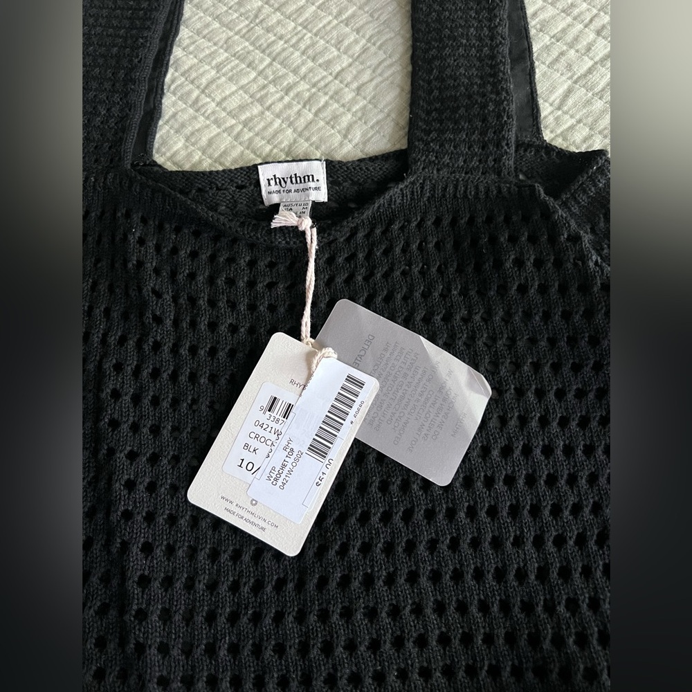 Rhythm Black crochet top - Picture 5 of 7